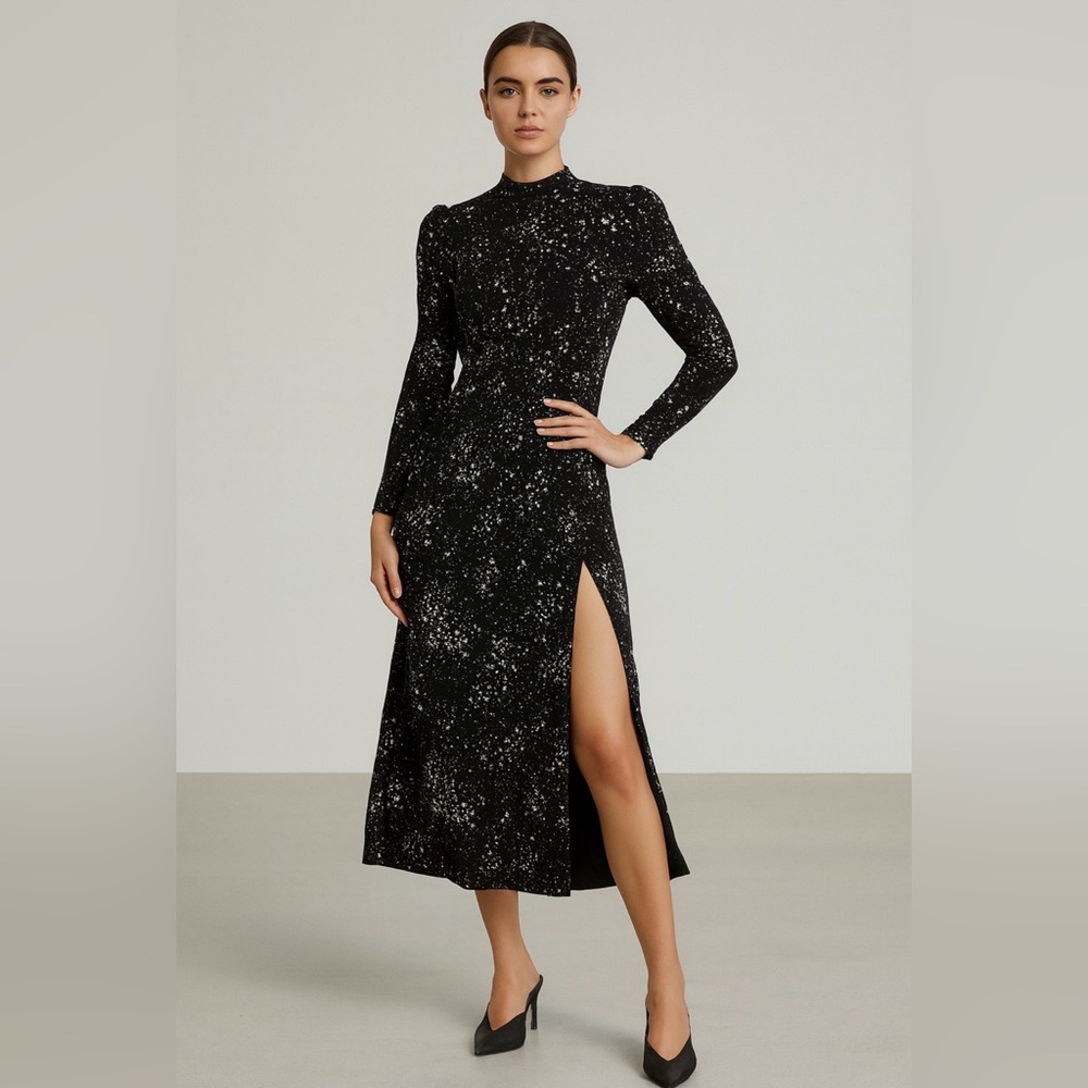 Moon/Stars Celestial Boho Witchy Forever21 Longsleeve Backless Dress